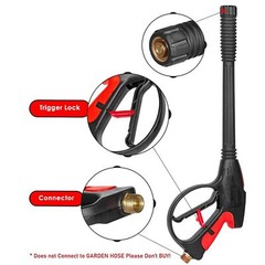 High Pressure 4000PSI Car Power Washer Gun Spray Wand Lance Nozzle + 50ft Hose
