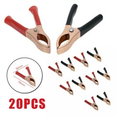 20 Pcs/Set 30A Car Battery Clip Cables For Alligator Clips Charger Clamp Repair