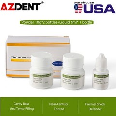 AZDENT Dental Zinc Oxide Eugenol Cement Kit For Temporary Crowns&Bridges Filling