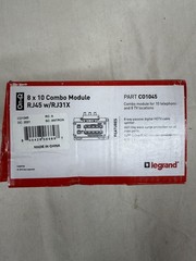 On-Q Legrand/Pass & Seymour C01045 8×10 Combo Module RJ45 w/RJ31X NEW NIB