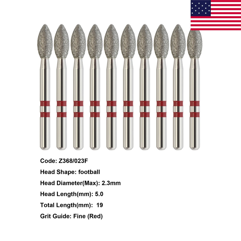 Dental Diamond Bur Zirconia Cutting Bur Round Football FG Fine Medium Grit Z856