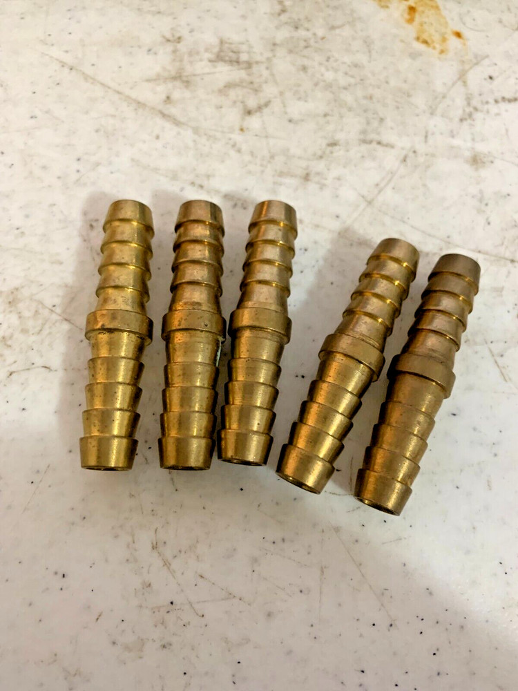 1/4 In. Barb X 1/4 In. Barb Male to Male Barbed Coupler NEW (5) each