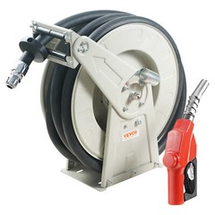 VEVOR Fuel Hose Reel Retractable Diesel Hose Reel 3/4″ x 50′ Auto Fueling Nozzle