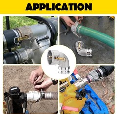 DA3030 Type DA Cam and Groove Hose Fitting, 90 Degree Elbow, 3″ Female Camloc…