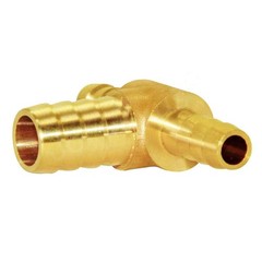 Hose Barb Reducer Tee 5/16 x 1/2 x 5/16 Inch 3 Way Brass Union Fitting