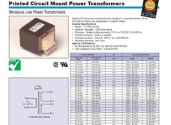 PC-16-260 TRANSFORMER SINGLE PRIMARY 115V 50-500Hz 8V/16VCT 4.4VA