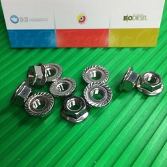 Stainless Steel Hex Flange Nuts Serrated DIN 692 Metric M3, M4, M5, M6, M8, M10