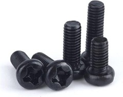 M3 M4 M5 M6 Pozi Phillips Pan Head Bolts Machine Screws Button Head Bolts Black