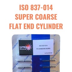Spark Dental Co: Super Coarse 837-014 FG Diamond Bur Flat End Cylinder 10 Pack