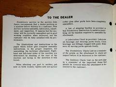 John Deere Impel-R-Feed Fertilizer for End Wheel Grain Drill Predelivery Manual