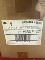 3M 4565-BLK Large Hooded Disposable Protective Coverall White/Red Pack of 25