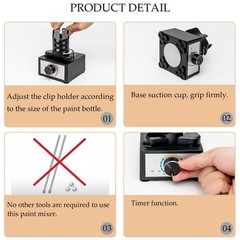 Adjustable Speed Mini Paint Shaker 300-2400 RPM | Vortex Mixer for Acrylics, Ink