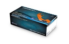 Heavy Duty 11″ Long Cuff Orange Nitrile Disposable Gloves 6mil Powder Free 100