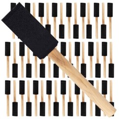 48Count – 1″ Disposable Poly Foam Brushes for All Paints, Stains, Varnish & Glue