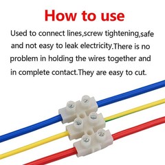 1-10pcs Terminal Block Dual Row 12-Position Screw Barrier Strip Wire Connectors