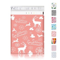100 Pcs Christmas Poly Mailers 10×13 Inches, Reusable Mailing Envelopes for B…