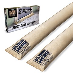 Flood Hero 3 ft Water Activated Sandbags – 2 Pack Flood Bag Barriers for Home