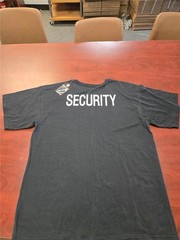 .= Rothco Men’s Security T-Shirt 2XL Black 2-Sided Cotton Poly Short Sleeve NEW