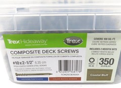 Trex Hideaway TCM25CB35001 Composite Deck Screws Coastal Bluff 350-CT