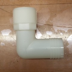 Lot of 6, 1 1/2″ X 1 1/2″ 90 Degree Elbow,1-1/2 in. MPT,1-1/2 in Nylon Barb Hose