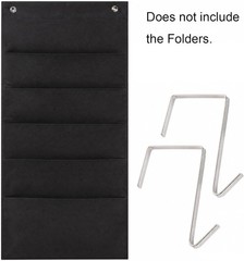 Wall File Organizer 5 Pocket Oxford Cloth Hanging Chart Office Home
