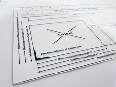 Acrylic USPS First Class Template Measuring Postal Slot Gauge, Card Making Tool