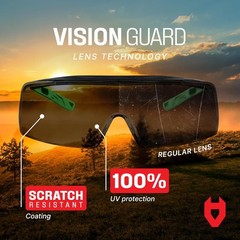 NoCry Tinted Safety Glasses Over Eyeglasses for Men and Women with Anti Scrat…