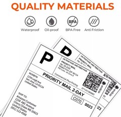 Fanfold 4×6 Direct Thermal Label. High Quality.UPS Certified 4″X6″ Label, 500pcs