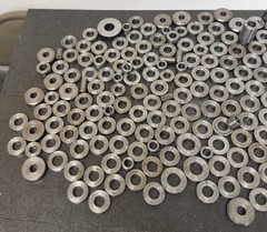 Mixed Steel Round Washers & Spacers – 5.50 LBS (195 PCS) – CNC Lathe Metal