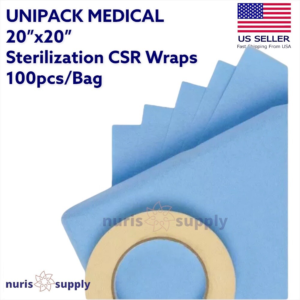 Autoclave CSR Sterilization Wrap 20″x20″ 100pcs/Bag UNIPACK Premium Quality
