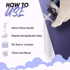Spray Foam Replacement Tubes – Pack of 6, Insulating Foam Spray Nozzles for Gaps