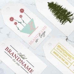 100 PCS 1-1/2″ x 3-1/8″ Custom Printed Personalized Branded Hang Tags
