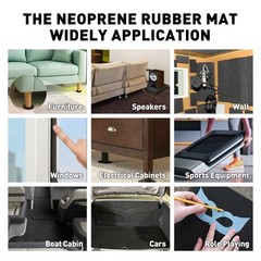 Suitable For Noise Reduction In Industral Sponge Rubber Sheet 12″×59″ 1Roll