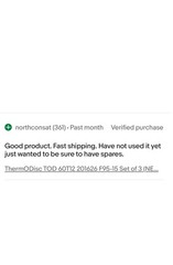 ThermODisc TOD 60T12 201626 F95-15 Set of 3 (NEW) No Box Free Same Day Shipping