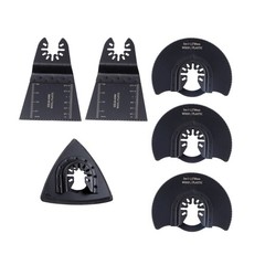 124PCS Oscillating Tool Blade Set Titanium Multi-Tool Blades with Sandpaper