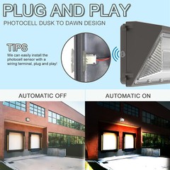 120W Led Wall Pack Light Outdoor Commercial Industrial Security Wall Light 5000K