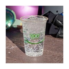 ECO PRODUCTS GreenStripe Clear Compostable 9oz PLA Plastic Cups, Case of 1000…