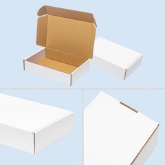 Shipping Boxes 9x6x2″ 25 Pack – White Corrugated Cardboard Mailing Box for Sm…