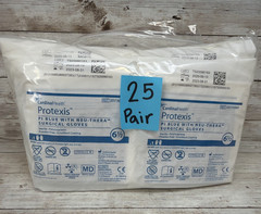 Protexis PI Blue w/Neu-Thera Surgical Gloves *25 Pair* Size: 6.5 *See Date*8-23