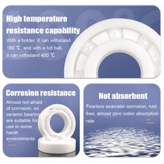 ZrO2 Zirconia Full Ceramic Ball Bearing Miniature Bearings Various Sizes