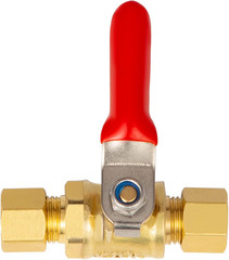 Lead-Free Brass Mini Ball Valve Shut off Switch,1/4 Inch Compression by 1/4 Comp