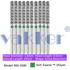 10pc Diamond Burs Shape Inter Proximal Gross Reduction Super Fine Medium Coarse