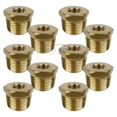 10PC Hex Reducer Bushing 3/4″ Male x 1/4″ Female NPT Adapter Pipe Fitting Brass