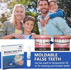 Teeth, Tooth Replacement Missing Teeth, Teeth Filling Kit Permanent with Tool,