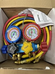 Imperial 644-C 4-Valve Manifold Gauge Set for R-22 R-410A R-404A w/ Hoses