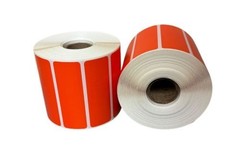 Direct Thermal Zebra Labels- 3×1 Orange Colored 1300 Labels per roll, 1-8 Rolls