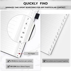 Address Book with Alphabetical Tabs, Hardcover Large Print Telephone and Addr…