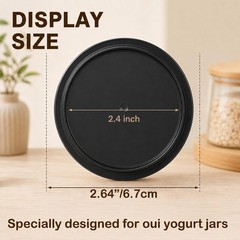 15 Pack Yogurt Jar Lids, BPA-Free Yogurt Container Jar Lids, Reusable Clear P…