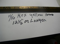 HEX BRASS ROD 11/16 X 12 1/2″+ LONG 360 1PC. 1″ X 12 1/2″+ LONG+ (DRIFT PUNCH