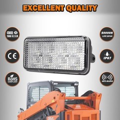 4pcs 40W LED Work Light Headlights V0511-53510 For Kubota SVL Series Skid Steer